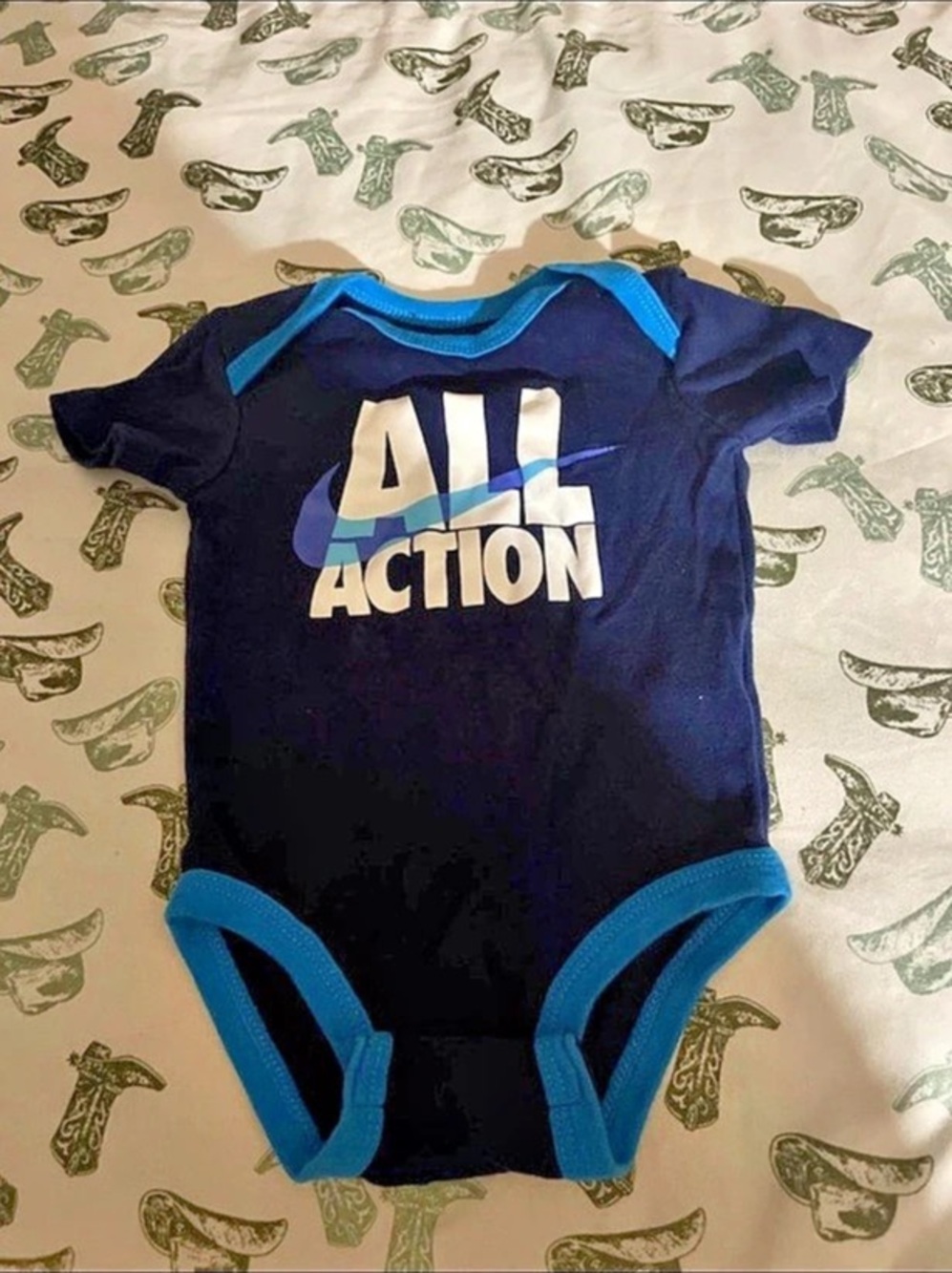Nike All Action Infant Bodysuit Blue & Black